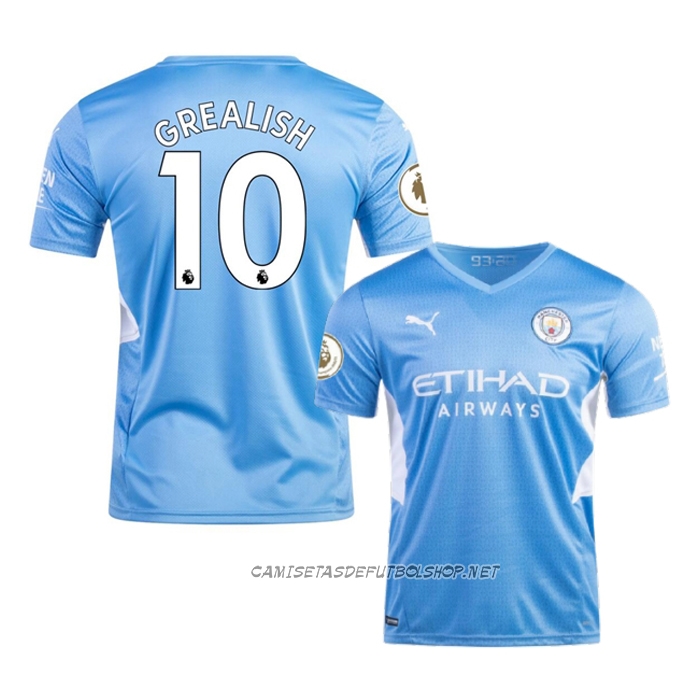 Camiseta Primera Manchester City Jugador Grealish 21-22
